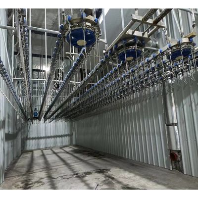 Equipaggiamento per l'abbattimento di pollame Halal SS 304 Macchina per la trasformazione della carne di pollo 400 kg