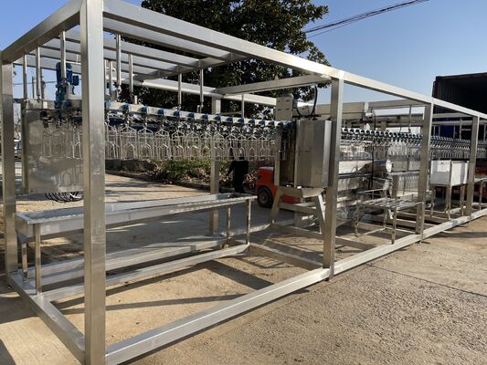 Sistema di macellazione di polli su piccola scala a risparmio di manodopera Halal Meno lavoratori necessari con certificazione CE Adatto per piccoli macelli